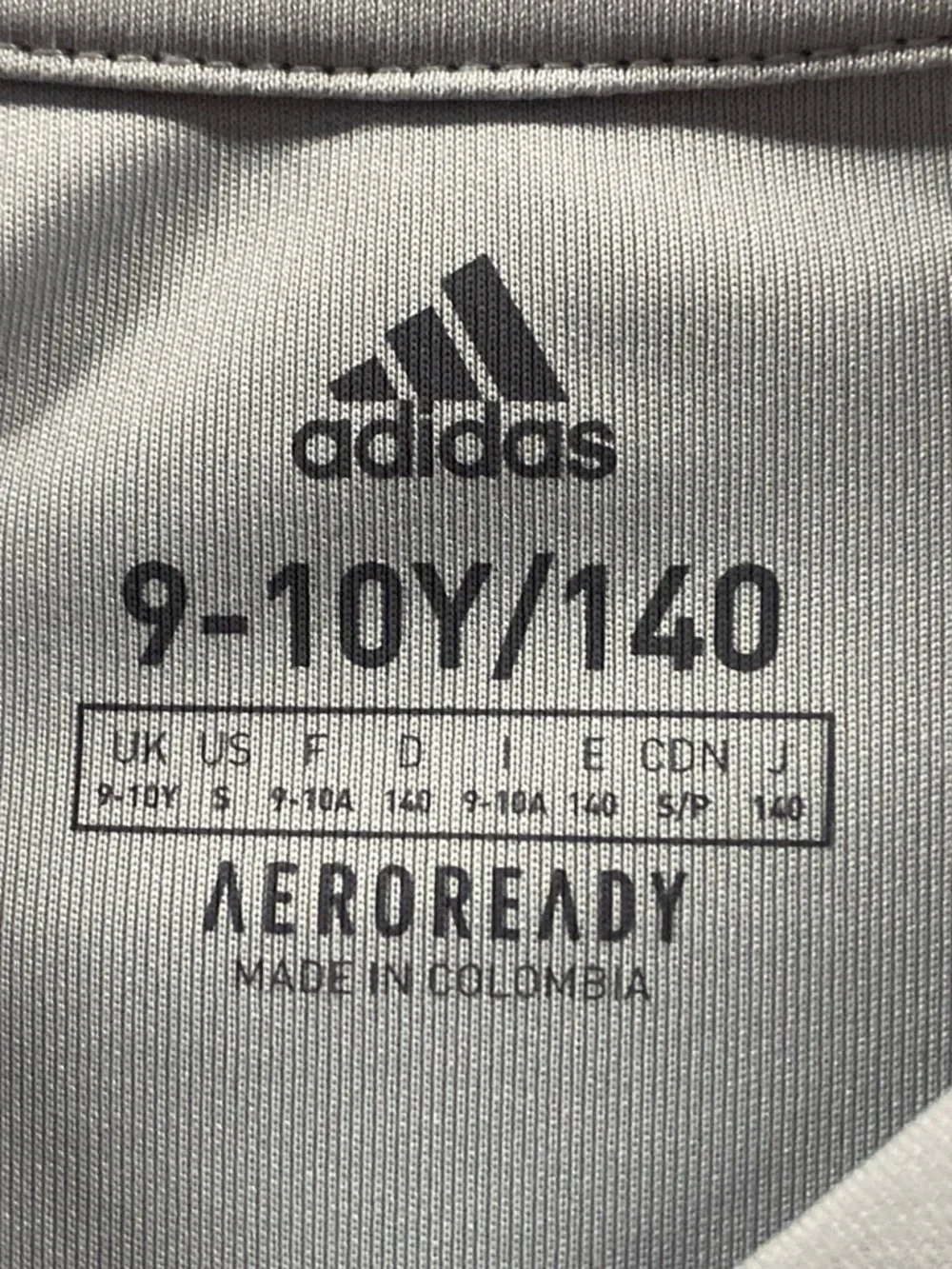 Adidas Regista 20 Soccer Jersey NWT Kids Small Light Grey/White Aeroready FT6567
